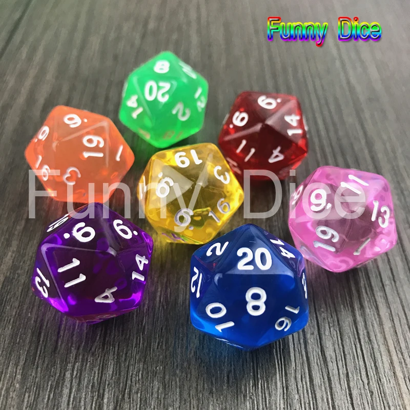Dnd Polyhedral D20 10pcs/Set High Quality Transparent/Clear Digital