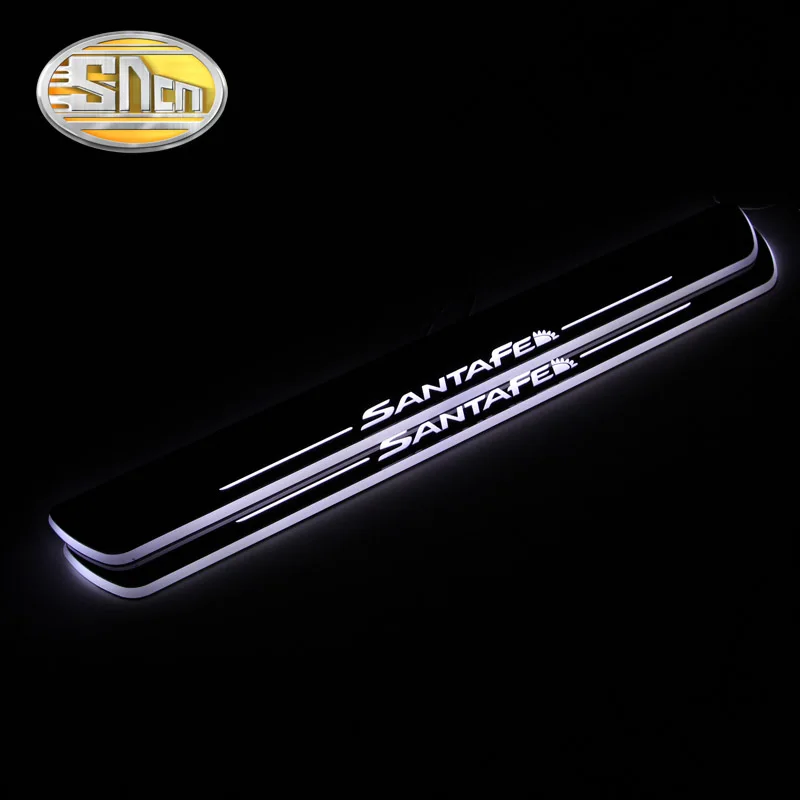  4PCS Acrylic Moving LED Welcome Pedal Car Scuff Plate Pedal Door Sill Pathway Light For Hyundai San - 32968258269