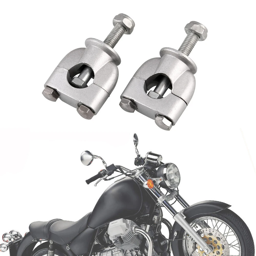 1 пара 22 мм 7/" Руль Универсальный алюминиевый мотоцикл ручка бар стояк адаптер Руль управления для мотоциклов серебро