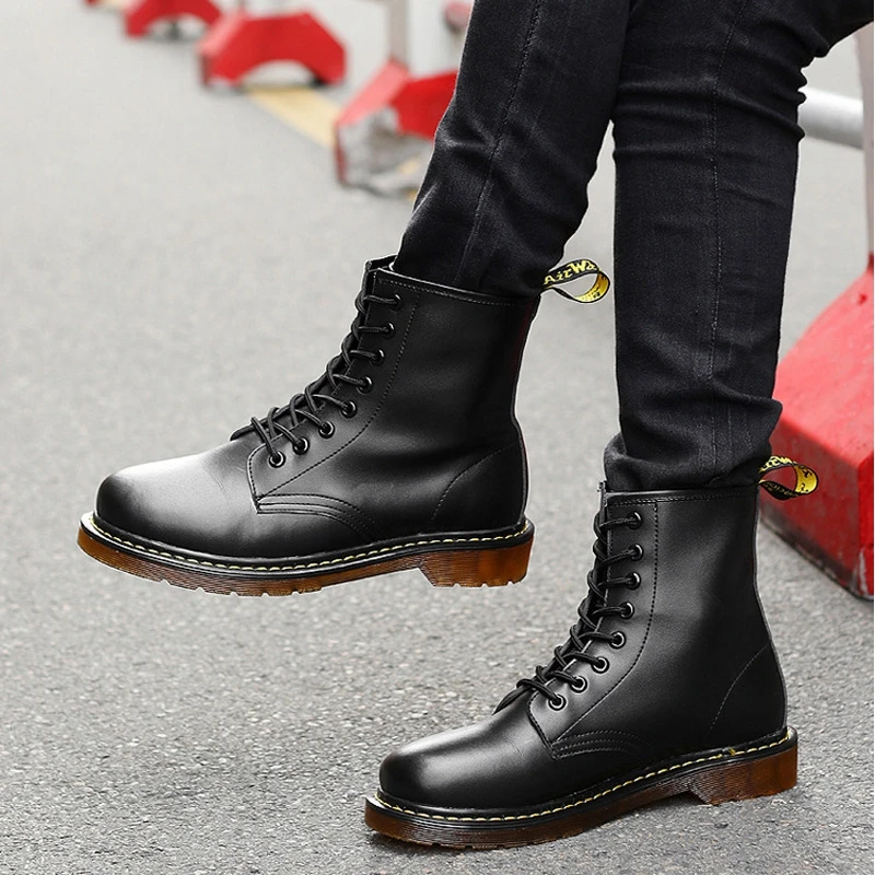 15男性秋冬ファッション通気性本革ブーツ オートバイ オックスフォード雪の ブーツ Bota S マーチン ブーツ メンズ靴ms39 Shoe Stink Shoe Treeshoe Nets Aliexpress