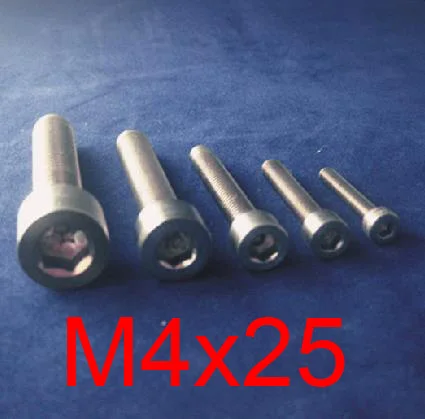 Бесплатная доставка 30 шт. M4 x 25 диаметр резьбы мм длина Шестигранная головка