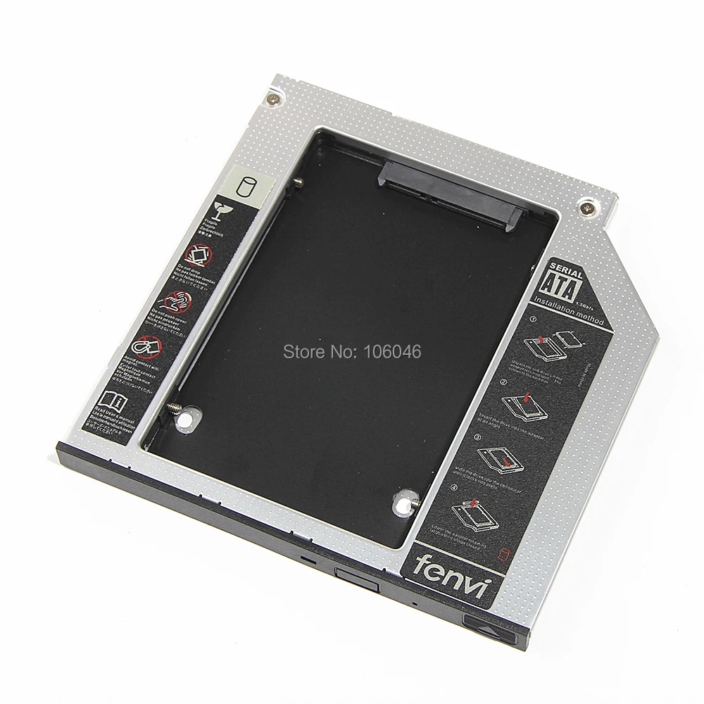 Laptop HDD Case OptiBay Aluminum Plastic Universal 9.5mm SATA TO SATA