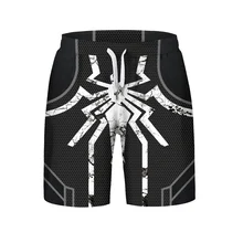 Удобные мужские шорты смешной мультяшный принт удобный Быстросохнущий короткие летнего отдыха и путешествий, пляжные мужские шорты