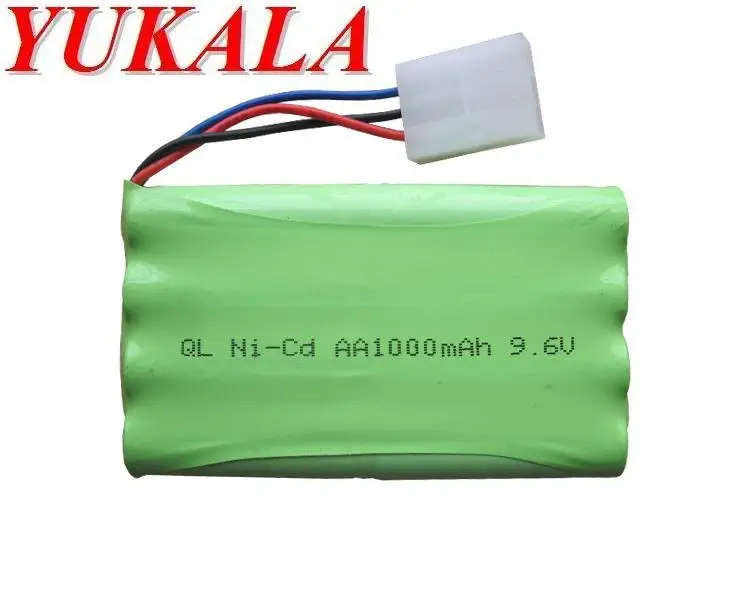 YUKALA 9.6V 1000mAh Ni-CD AA battery for RC Truck/2050 2054 2060 2053 2020 RC car/ RC boat/ RC tank