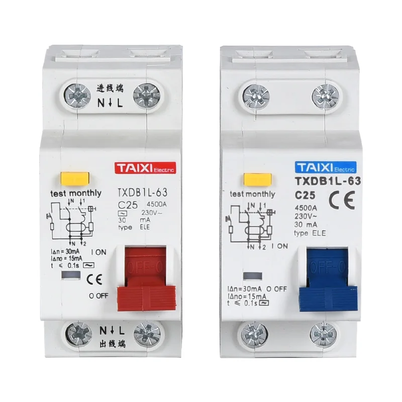 DPNL 1P + N RCBO C40A автоматический выключатель остаточного тока с защитой от перегрузки