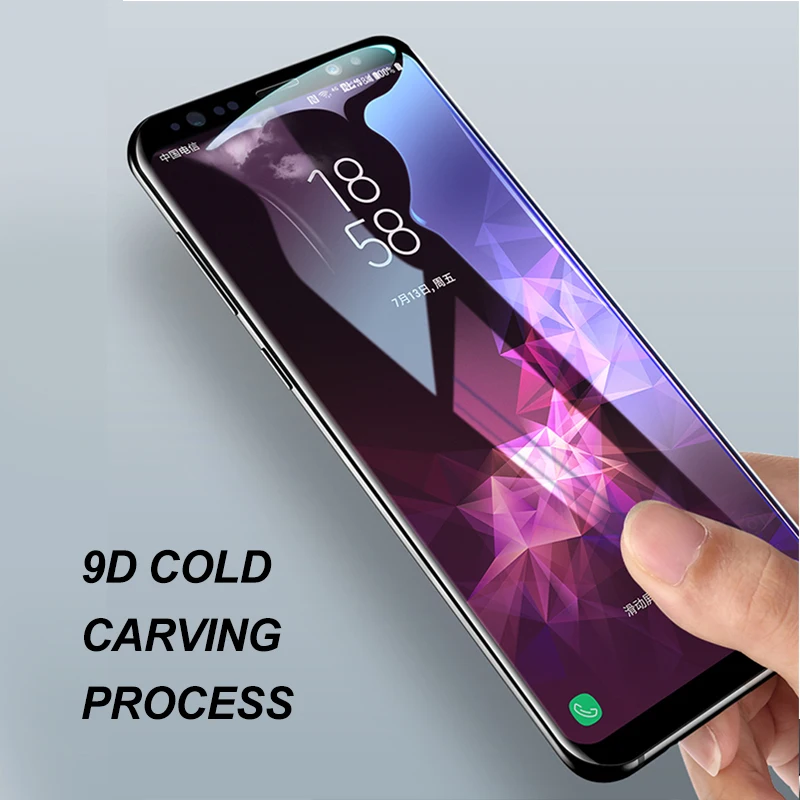 9D Закаленное стекло пленка для samsung Galaxy S9 S8 Plus note 8 note 9 Полный закругленный протектор экрана для samsung Galaxy S7 S6 Edge