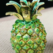 BEJEWELED Стразы Кристалл Эмаль безделушка коробка-маленький ананас алмаз украшения в виде ананаса безделушка коробка