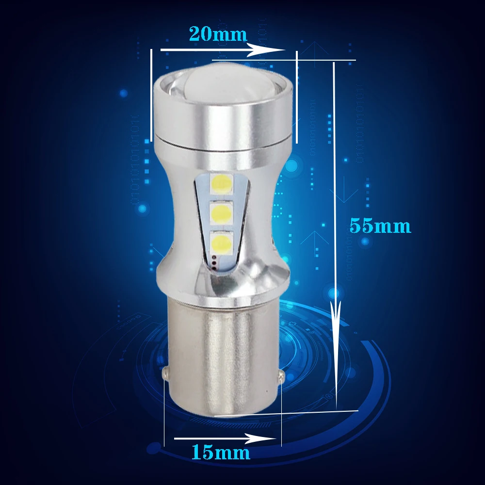 YSY 30X P21W PY21W светодиодный лампы 1156 Автомобильный светодиодный указатель поворота белый BA15S BAU15S S25 18 светодиодный 3030 чипы желтый стоп-сигналы фонарь заднего хода