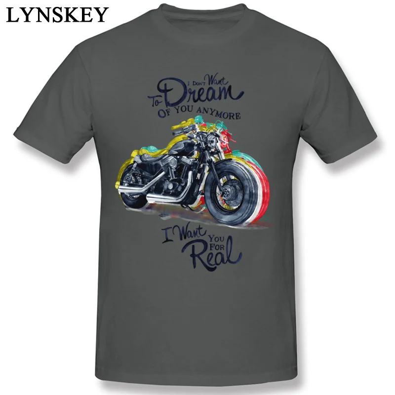 Men's Tops T Shirt Newest Normal T Shirts 100% Cotton O Neck Short Sleeve Unique Motorcycledream Tee-Shirt Top Quality carbon