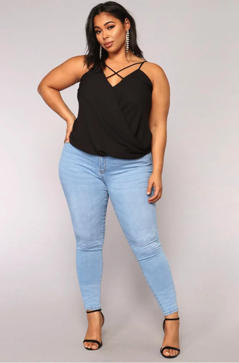 PLUS SIZE Jeans Women High Waist skinny Pencil Blue Denim Pants women stretchy stretch elastic Jeans women 3XL 4XL 5XL 6XL 7XL