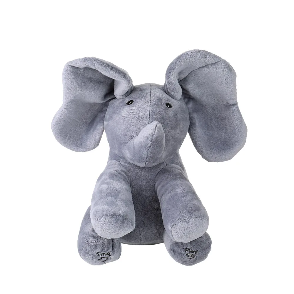 

Electric Adorable Small Elephant Animated Flappy Push Doll Kids Present high-quality, huggable plush material Surface-washable
