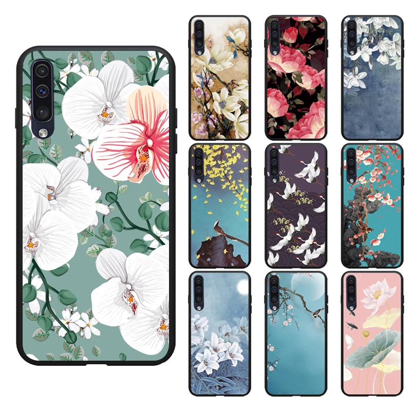 

3D Flower Emboss Case for Samsung A30 A50 A40 A70 A10 M10 M20 For Galaxy A8 A6 Plus A7 2018 S9 S8 S10 Plus S10E Soft Back Cover