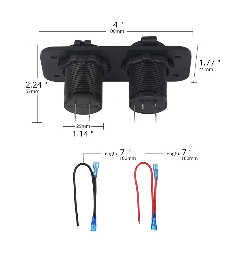 5V 4.2A Dual USB Автомобильное зарядное устройство адаптер с вкл/выкл 12V 24V гнездо прикуривателя 2.1a автомобильное зарядное устройство для телефона Ipad