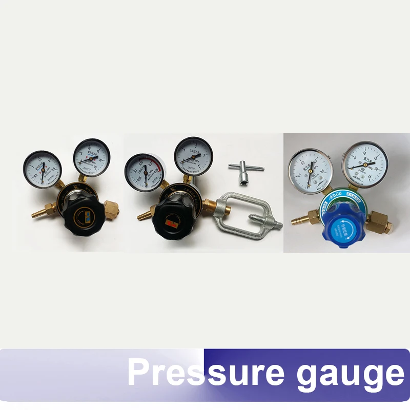 

G5/8'' oxygen pressure gauge, acetylene reducer, hydrogen pressure meter, pure copper reducing valve