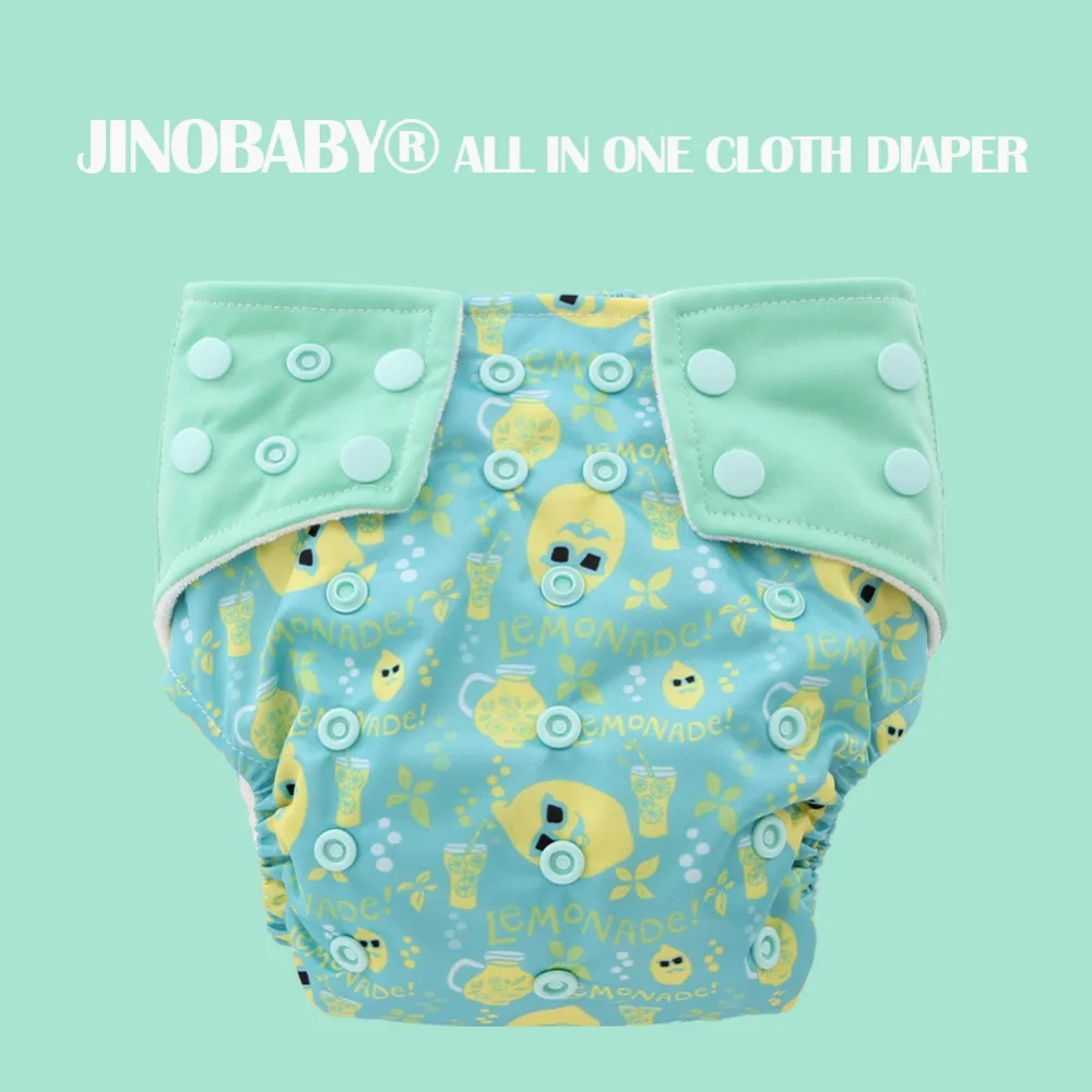 

Super Lemonade Aio Diapers Bamboo Reusable Cloth Diapers Jinobaby (1PCS AIO+1PCS INSERT)