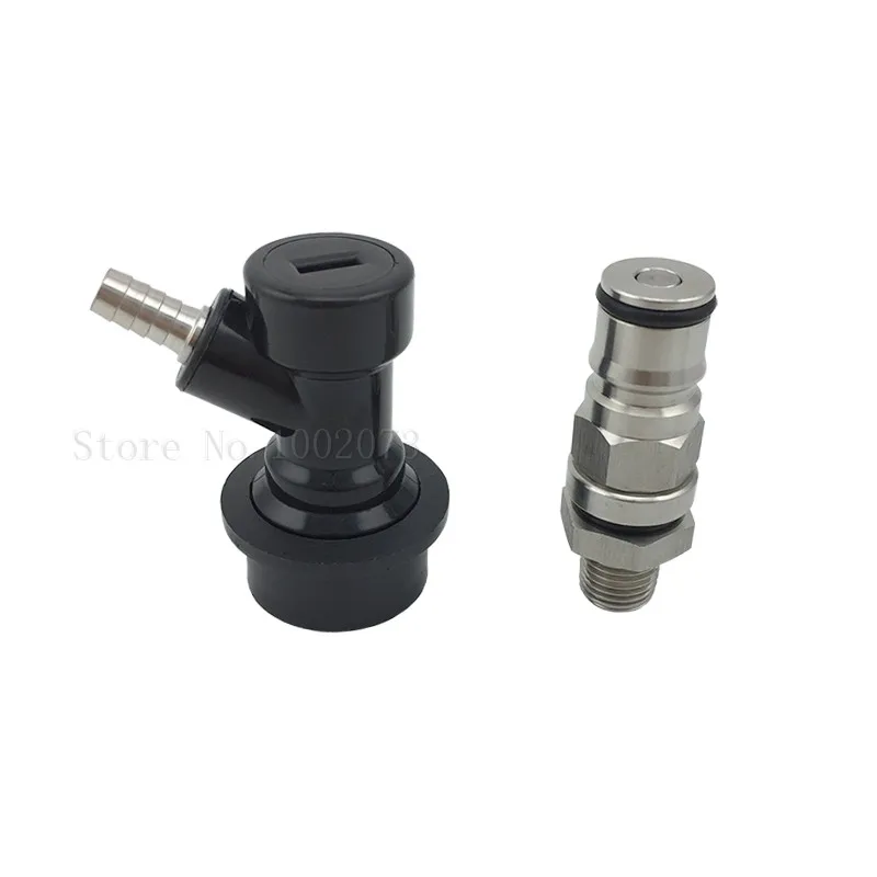 Cornelius Brew Keg Ball Lock Post with 14'' Bulkhead - Liquid and Gas kit with Ball Lock Quick Disconnect Bar Accessories (2)