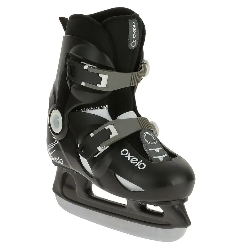 Детские регулируемые ледяные лезвия обувь для скейтборда мяч теплые Холодостойкие катания на коньках для начинающих хоккейные патины ID22 - Цвет: black S 30-32