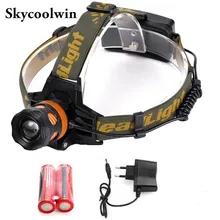 XML T6 2500lm Водонепроницаемый Увеличить светодиодные фары фар Глава свет лампы Масштабируемые регулировки фокуса для Велосипедный Спорт Кемпинг Пеший Туризм