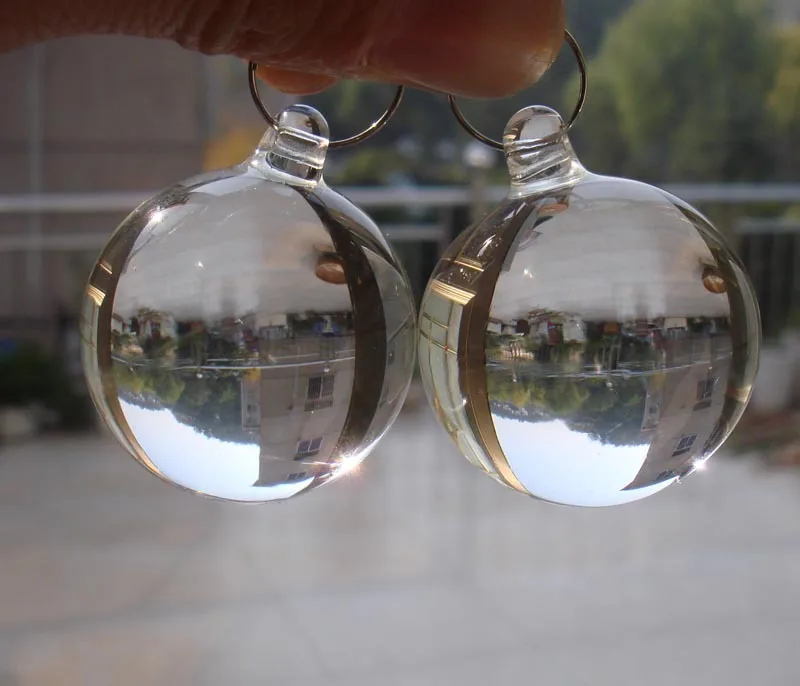 Free shipping,20PCS/lot,20mm transparent color,crystal smooth hanging ball,