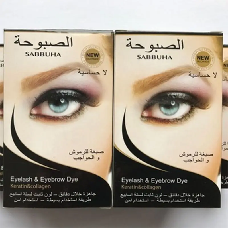 

Universal Eyelashes Eyebrow Beard Mustache Hair Dye Paste Tint Kit Permanent Mascara Brow Lashes Comb Brush Set Male Female