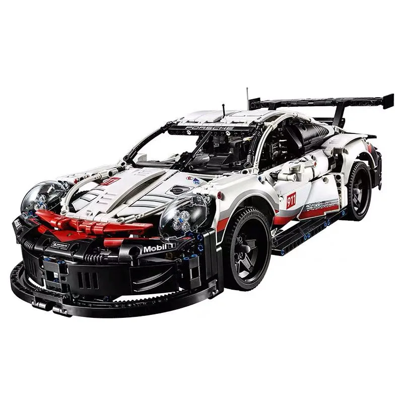 DHL LP 20097, 1580 шт., Technic, белая модель супер гоночного автомобиля, строительные блоки, кирпичи, игрушки, строительный блок, машина, 42096