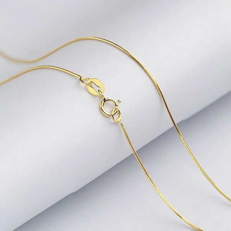 ANI 18 K желтое золото (AU750) цепочка ожерелье для женщин украшения помолвки цепь змея