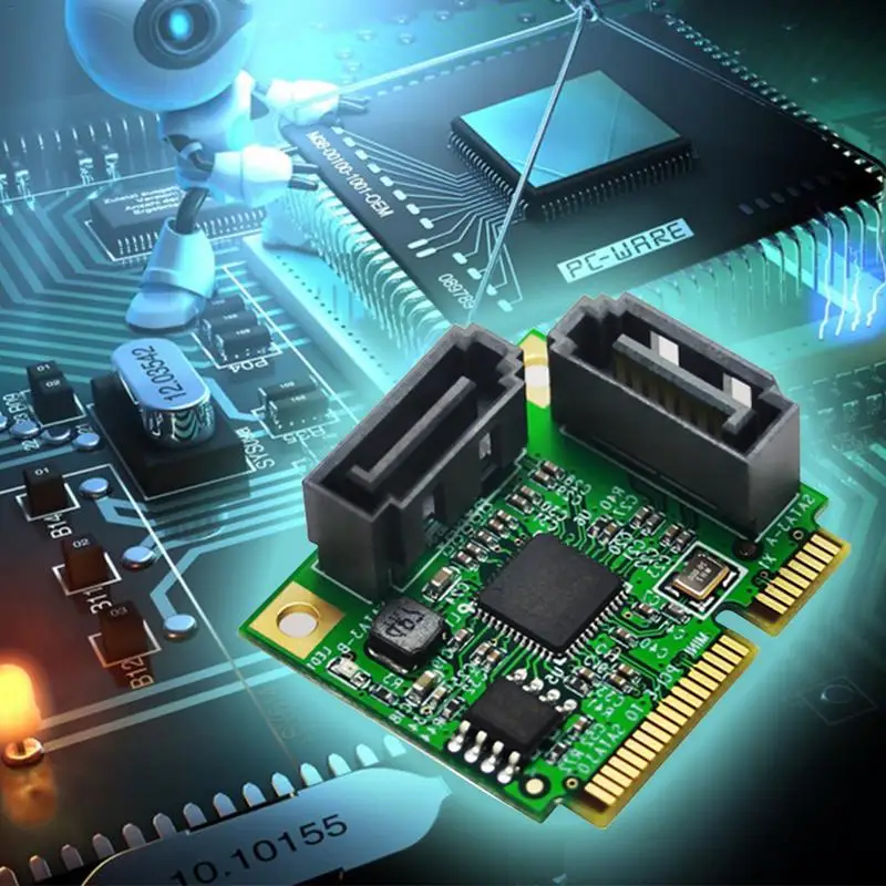 2 порта Sata3.0 Mini Pci E для карты расширения Мини интерфейс жесткого диска Плата