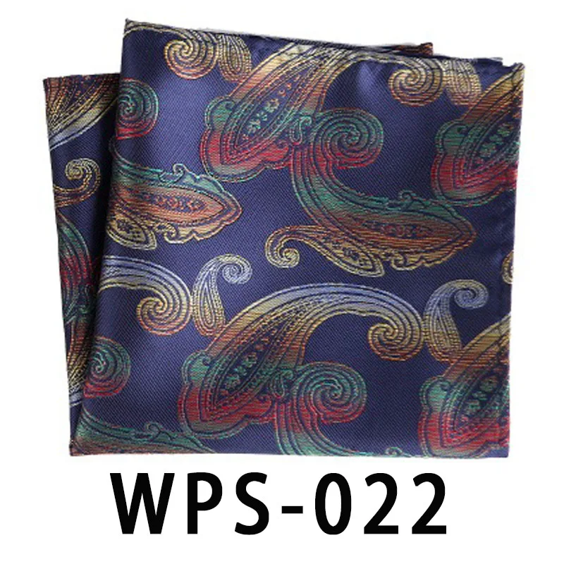 WPS-22 Новые дизайнерские популярные 25X25 см большой платок человек, узор «огурцы» цветочный узор в горошек нагрудный платок Для мужчин Повседневное Платки для Для мужчин костюм - Цвет: WPS-22
