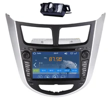 Navigator USB Player Music 3D Stereo Radio GPS Car DVD Player Logo RDS Camera win8 EQ Autoradio Receiver For Hyundai Verna Audio