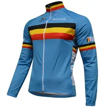 HIRBGOD Men’s Spring Long Sleeve Cycling Jersey Belgium National Pro Bicycle Wear-NR242