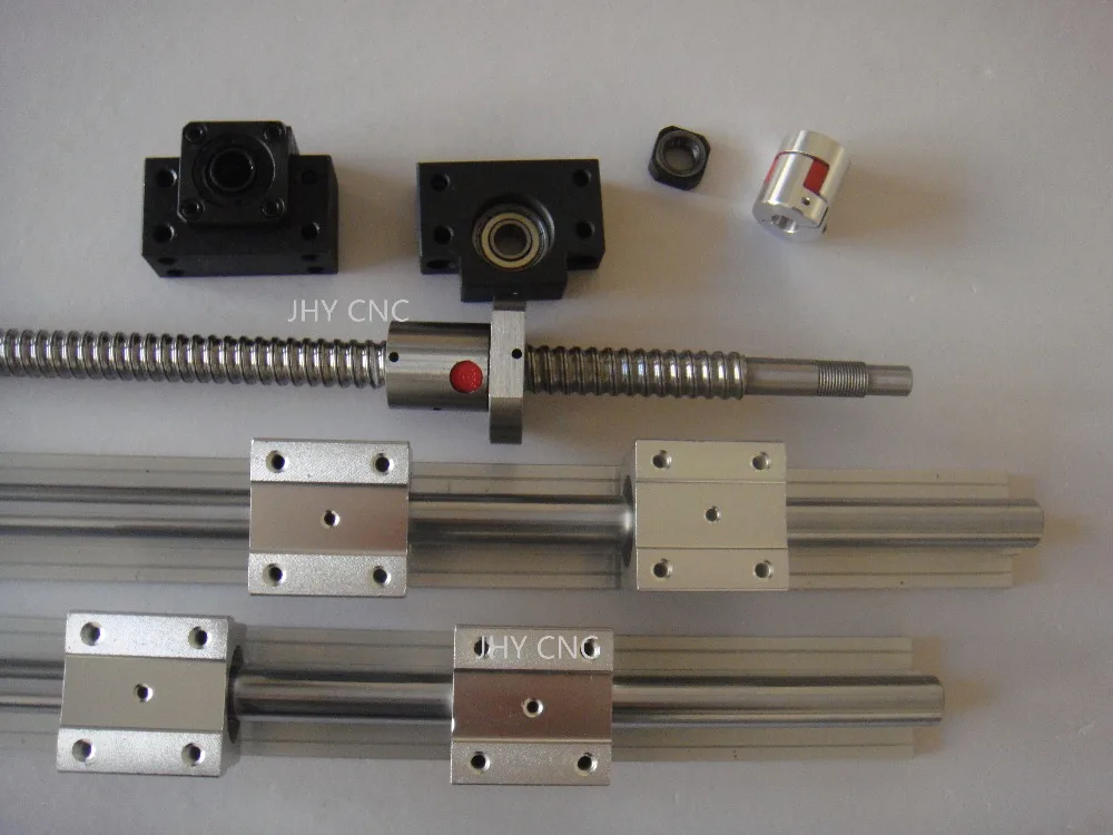  1 ballscrew 1605-850mm+BK/BF12+2 SBR20-800mm rails+4/blocks+Nut-bracket  