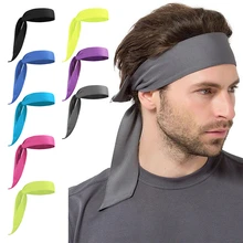 1 шт. Открытый Спорт Теннисный корт сплошной цвет Пиратская повязка на голову унисекс тренировки велосипедная повязка на голову головные повязки для йоги