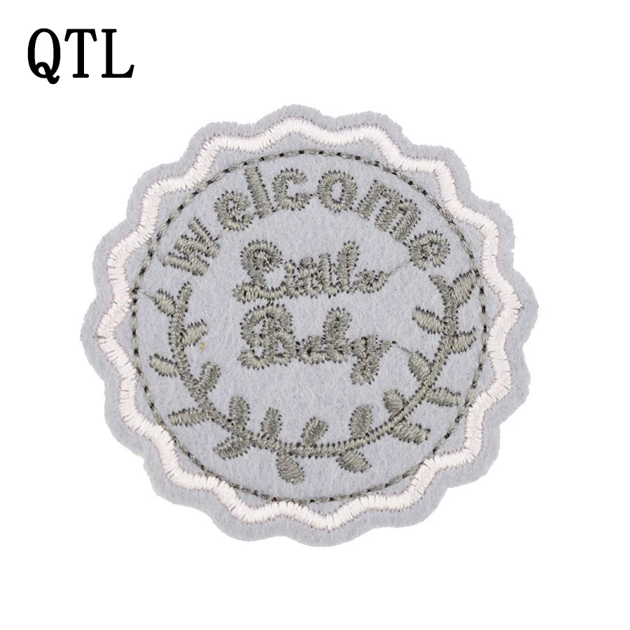 5pcs little baby badge patches for clothing iron embroidered patch
