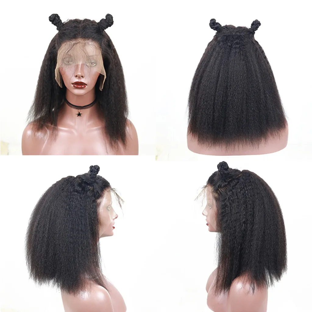 

Factory price 1pc Women Fashion Lady False Wig Black Large Area Lace Front Full Wig Short Wave Natural Cury Styling Tools Apr22