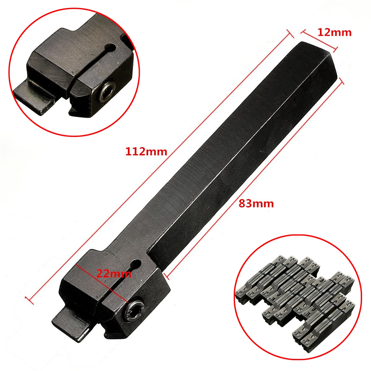 

New 12mm MGEHR1212-3 Lathe Grooving Tool Holder with 10Pcs MGMN300 Insert for CNC Turning Tool