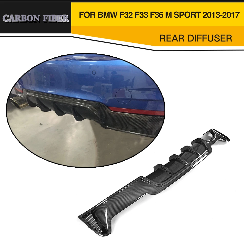 

Car Styling Carbon Fiber Auto Rear Diffuser Lip Spoiler For BMW F32 F33 F36 M Sport 13-17 P Style