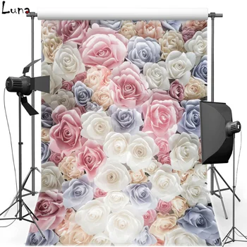

DAWNKNOW Floral Vinyl Photography Background Backdrop For Wedding New Fabric Polyester Background For Newborn Photo Studio S2558