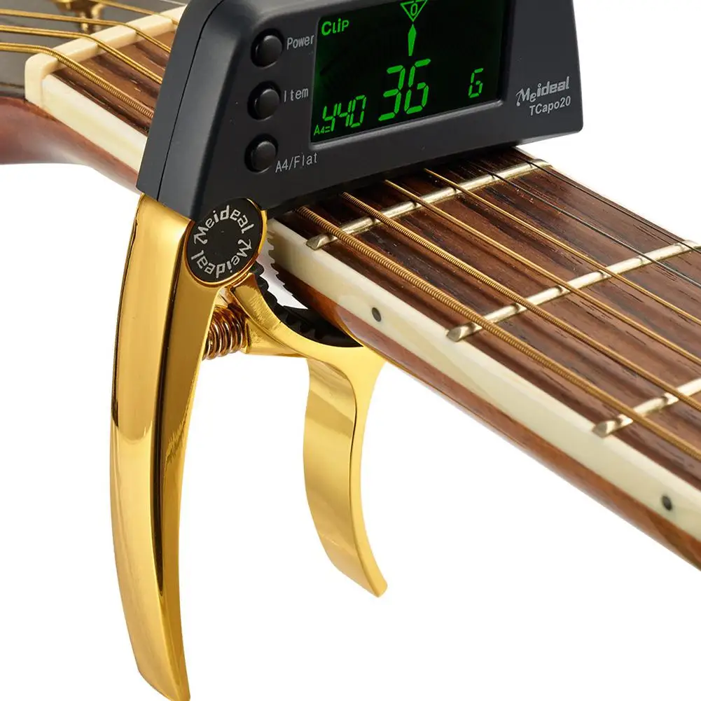 Meideal 2 в 1 гитарное приспособление для быстрой смены каподастра Key Guitarra Capos тюнер для электрогитары бас-укулеле Запчасти Аксессуары TCapo20