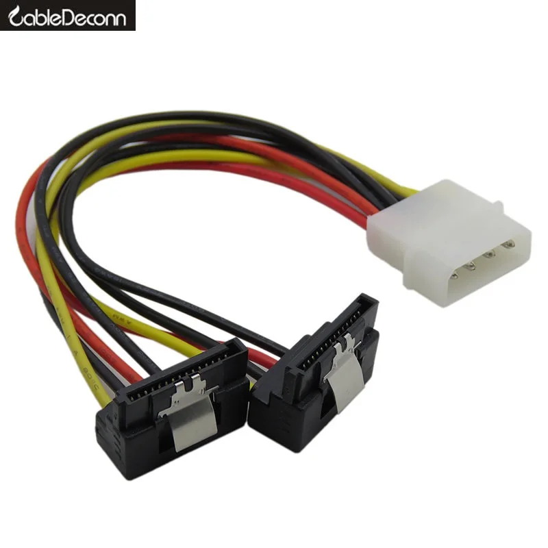 2pcs/lot 4pin IDE to 2 sata splitter cable 20cm to 15pin sata cables