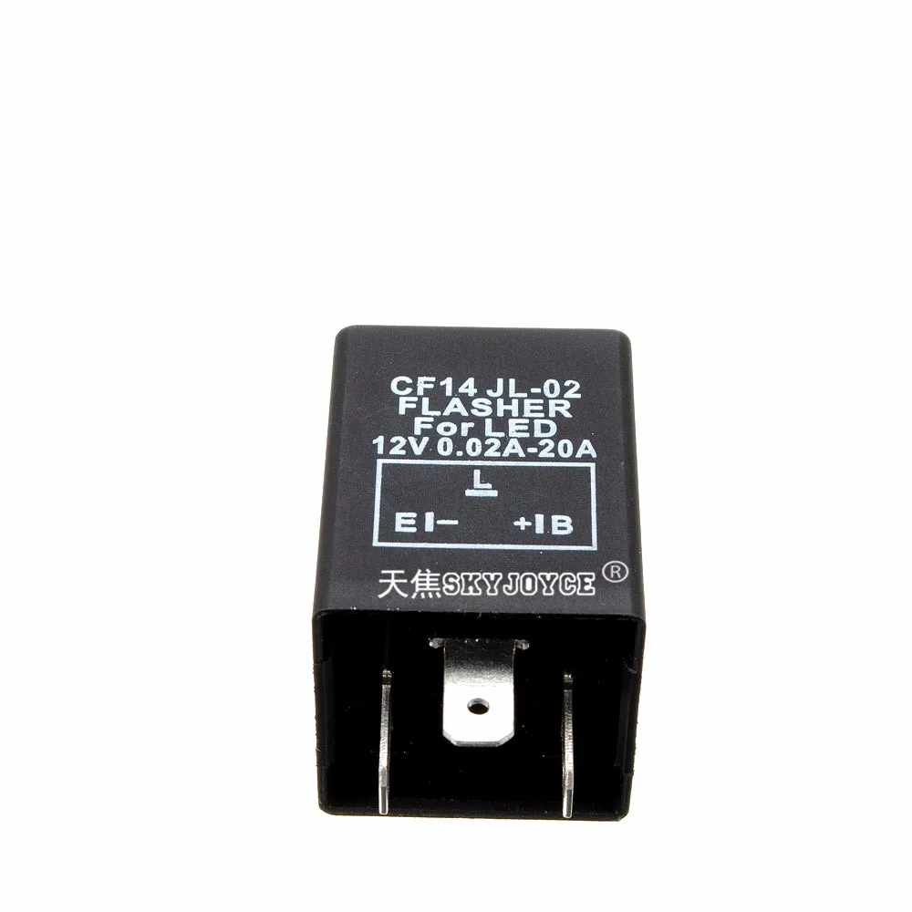 1X CF14 JL LED Flasher 3 Pin Relay Module Fix Auto Motor Turn Signal Light Error Flashing Blink LEDSMD Fast Indicator Blinker (3)