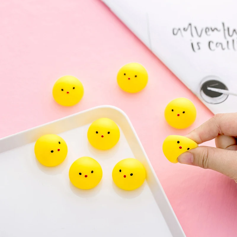 10 шт. мини мягкие игрушки желтый цыпленок анти-стресс милые Шутка Забавные игрушки для детей Хлюпать цыпленок может сделать голос смешно