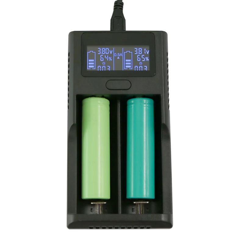 Evewher Universal LCD Indicator Liion Battery Charger For 18650 26650 14500 Battery Chargers Charging With 2 Slots Charging (6)