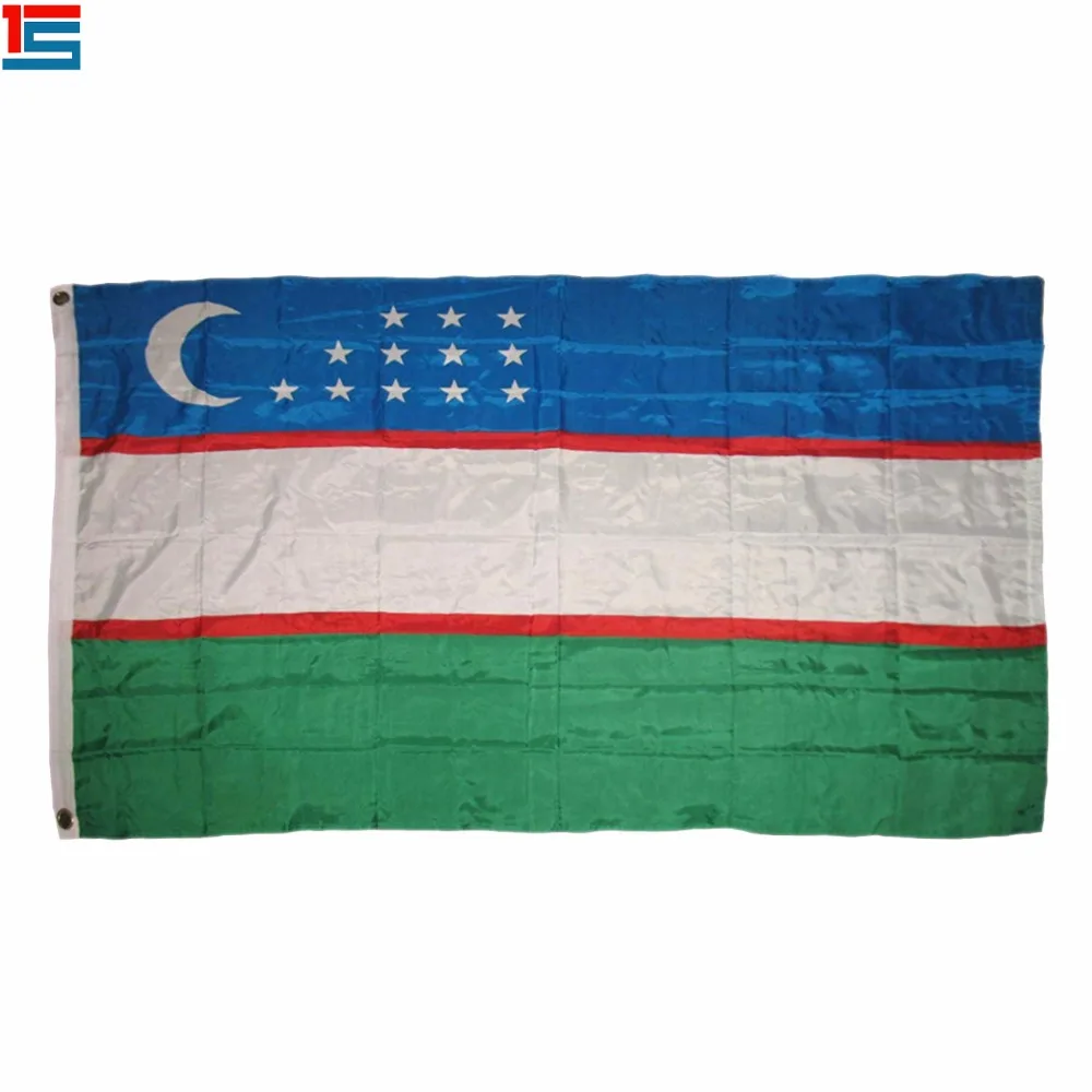 

2018 New Arrival The Uzbekistan Flag Polyester Flag 5*3 FT 150*90 CM High Quality Banner