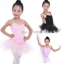 Новинка, детская одежда из хлопка, спандекс, лавандовый, черный, розовый танцевальный балетный купальник с юбкой балетные платья-пачки для девочек