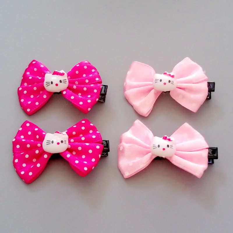 Hot Sale Children's Hair Accessories,Cute kittens dot pattern for girls