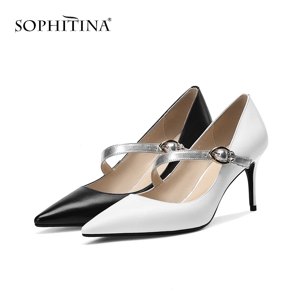 SOPHITINA/ Туфли на шпильках Офисные туфли с сексуальными острыми носкоми и ремешкоми