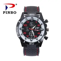 Элитный бренд силиконовой лентой Часы Для мужчин модные Повседневное Военная Униформа спортивный кварцевые часы Бизнес наручные часы час