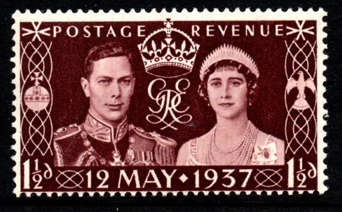 1 шт. Новый штамп Великобритании 1937 короля Джорджа VI для приема на престол штампы