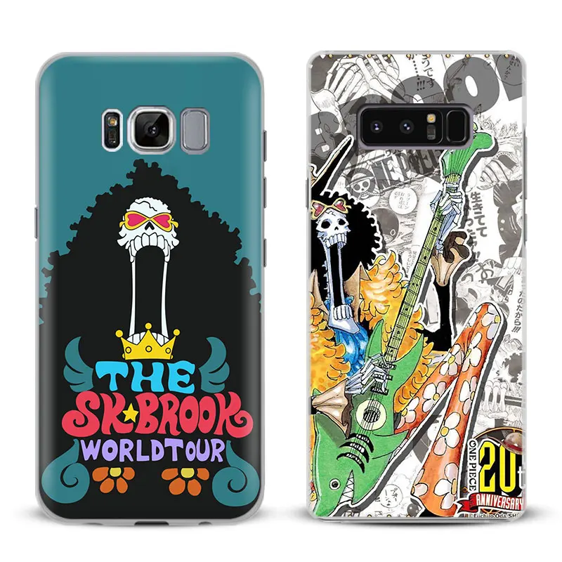 

One Piece Brook Anime Phone Case Cover Shell For Samsung Galaxy S4 S5 S6 S7 Edge S8 Plus Note 8 2 3 4 5 A5 A7 J5 2016 J7 2017
