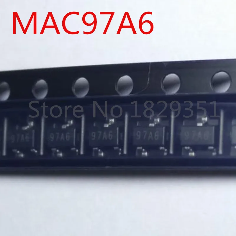 10 PCS/LOT SMD triac, 97A6 SOT 23 SMD triode thyristor MAC97A6...-in ...